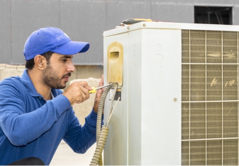 Service Technician Working